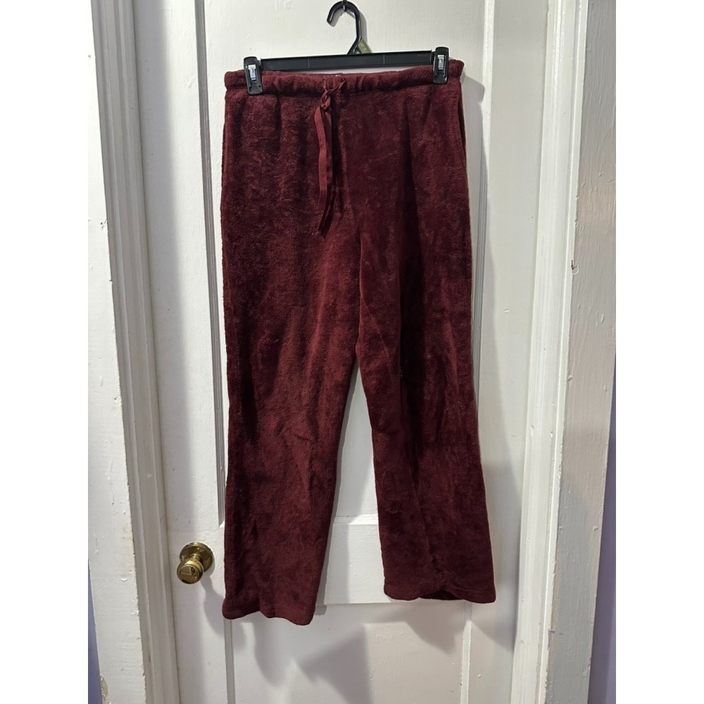 Hotel Spa Collection Burgundy Fleece Pants in M
